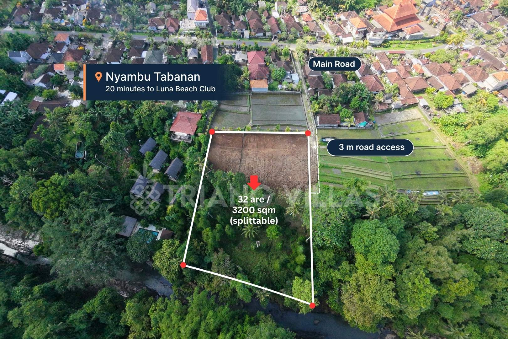 Splittable 32-Are Riverfront Land in Nyambu image 1