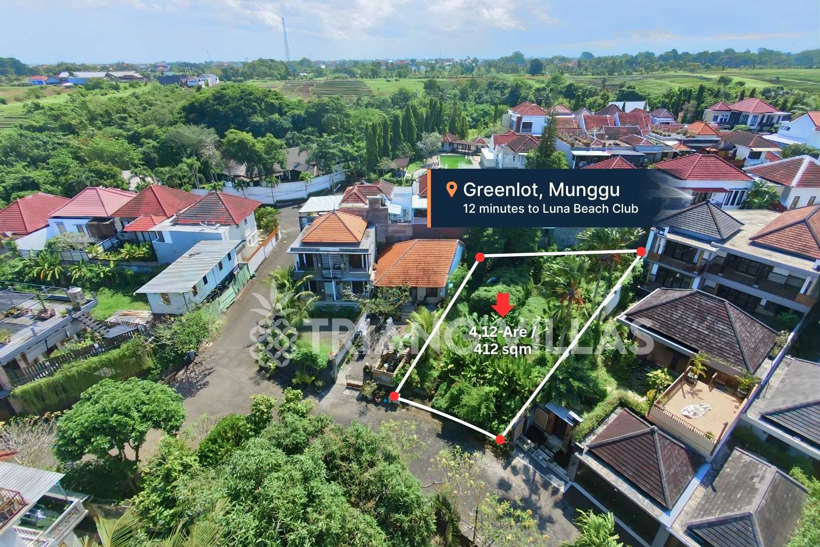 Freehold 4,12-Are Land in Greenlot Munggu